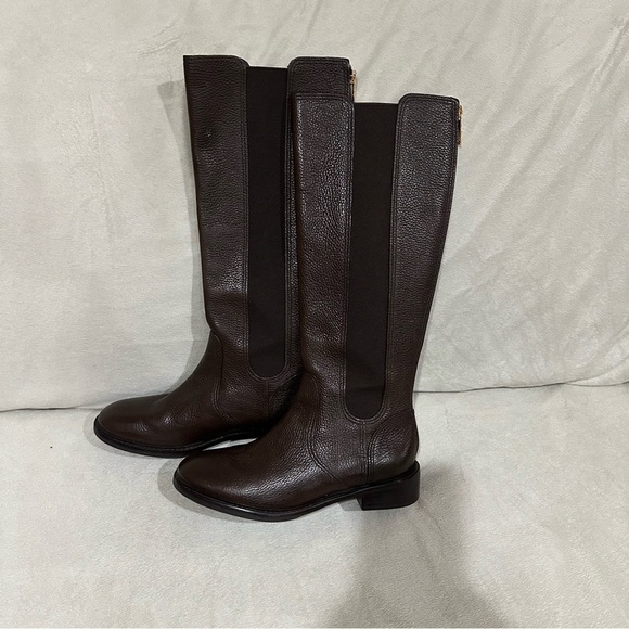 Tory Burch Shoes - Tory Burch Christy Brown Leather Knee High Boots 7.5